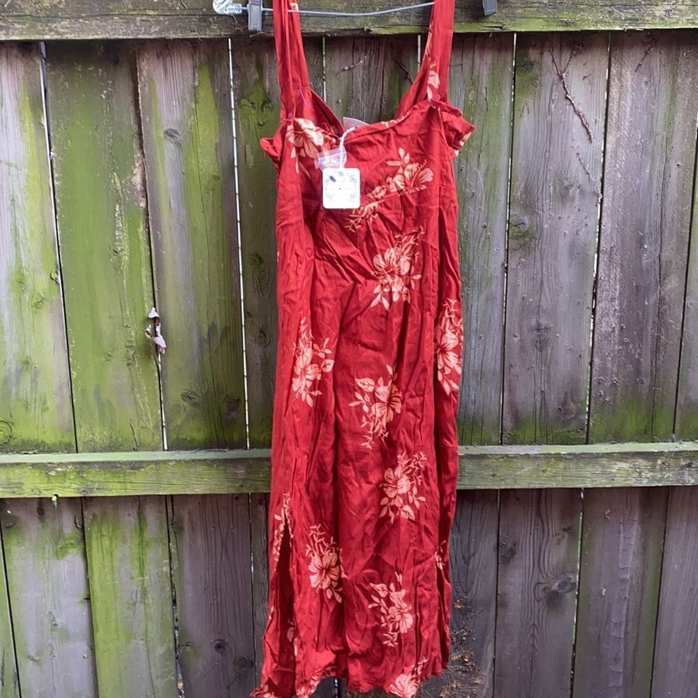Floral rayon dress sz. M - Picture 4 of 4